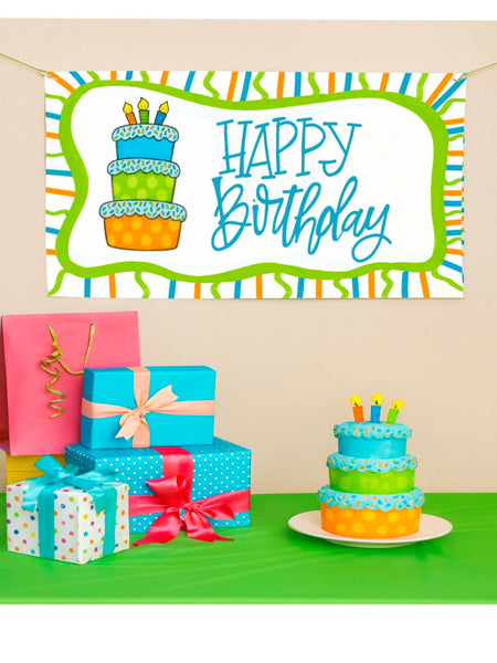 Happy Birthday Banner/ Colorful Birthday/ Boys Birthday banner/Handmade Party Banner