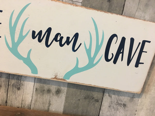 Little man cave wooden sign, Woodland nursery decor, rustic nursery decor