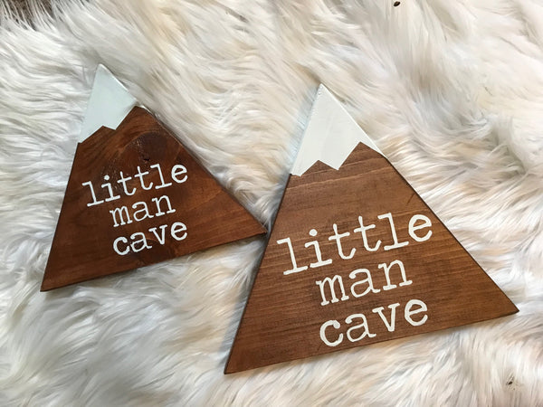 Little man cave, little man cave sign, Woodland nursery decor
