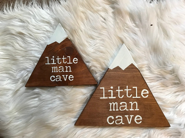 Little man cave, little man cave sign, Woodland nursery decor
