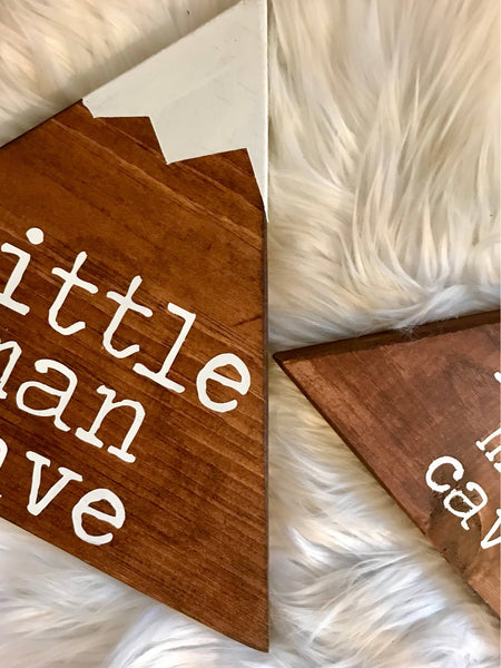 Little man cave, little man cave sign, Woodland nursery decor