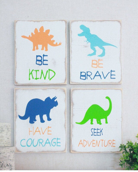 Dinosaur Nursery Decor- Dinosaur Wall Art- Boy Nursery Decor- Boy's Dinosaur Bedroom- Dinosaur Painting- Jungle Safari Nursery