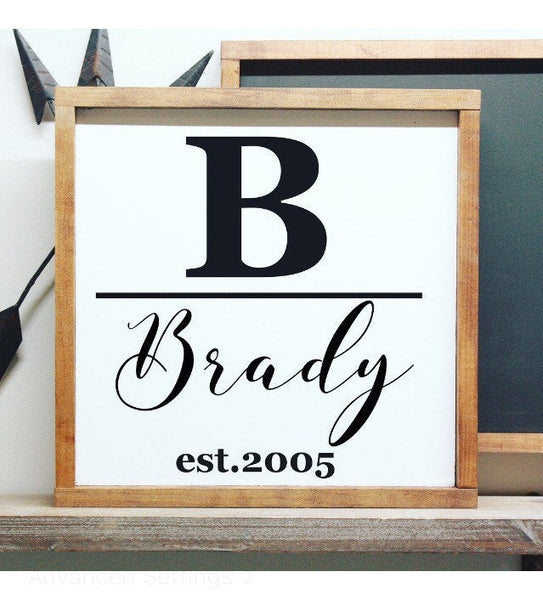 Last Name Sign wood, Established Sign, Name Sign, Wedding Gift, anniversary gift, couple name sign, personalized name sign, bridal shower