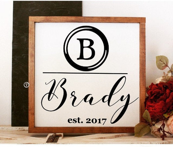 Last Name Sign wood, Established Sign, Name Sign, Wedding Gift, anniversary gift, couple name sign, personalized name sign, bridal shower