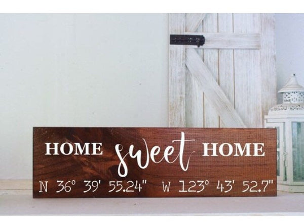 Address sign, shiplap, farmhouse, farmhouse decor, fixer upper, home sign, rustic home decor, gps coordinates sign, location sign