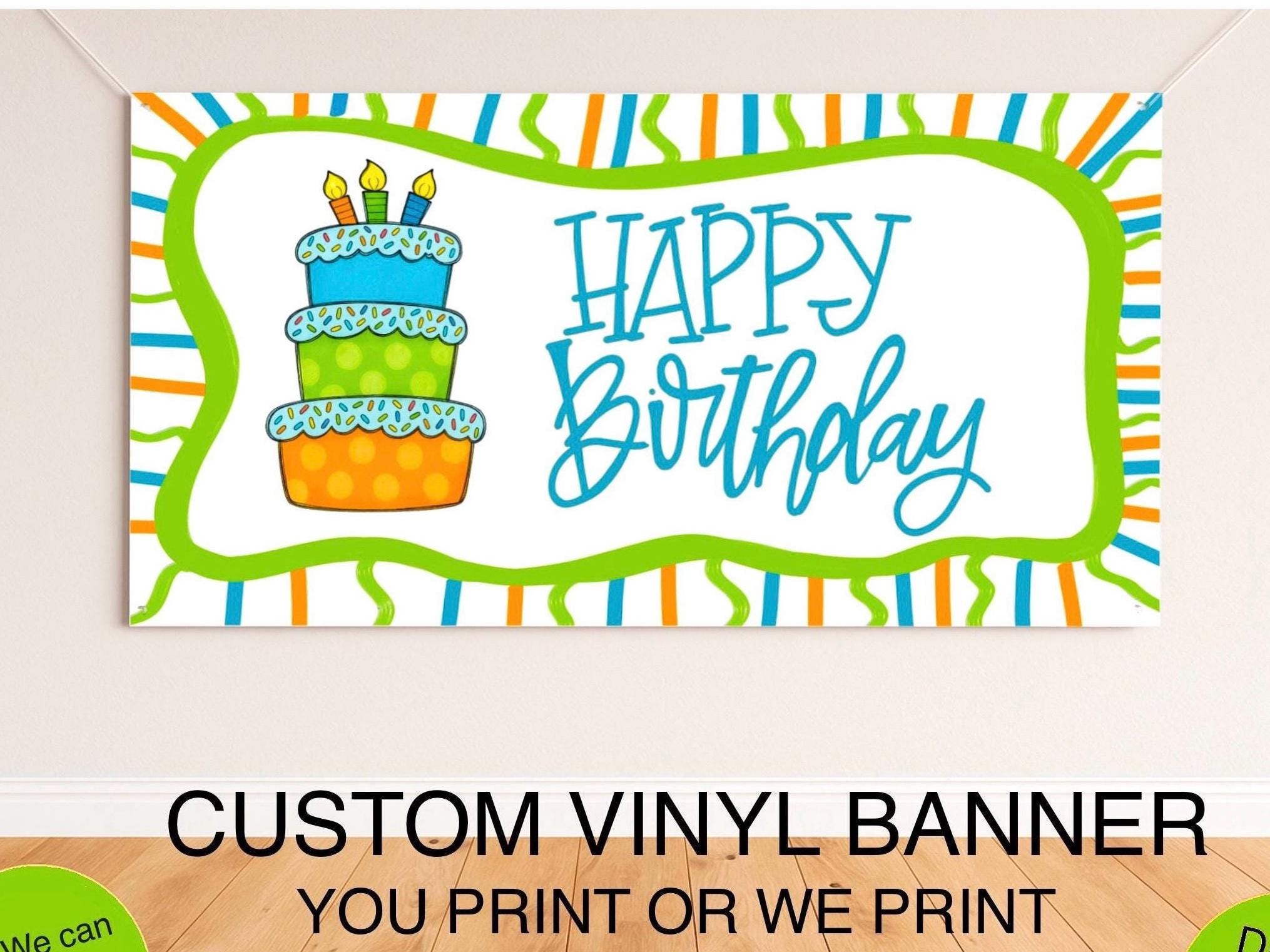 Happy Birthday Banner/ Colorful Birthday/ Boys Birthday banner/Handmade Party Banner