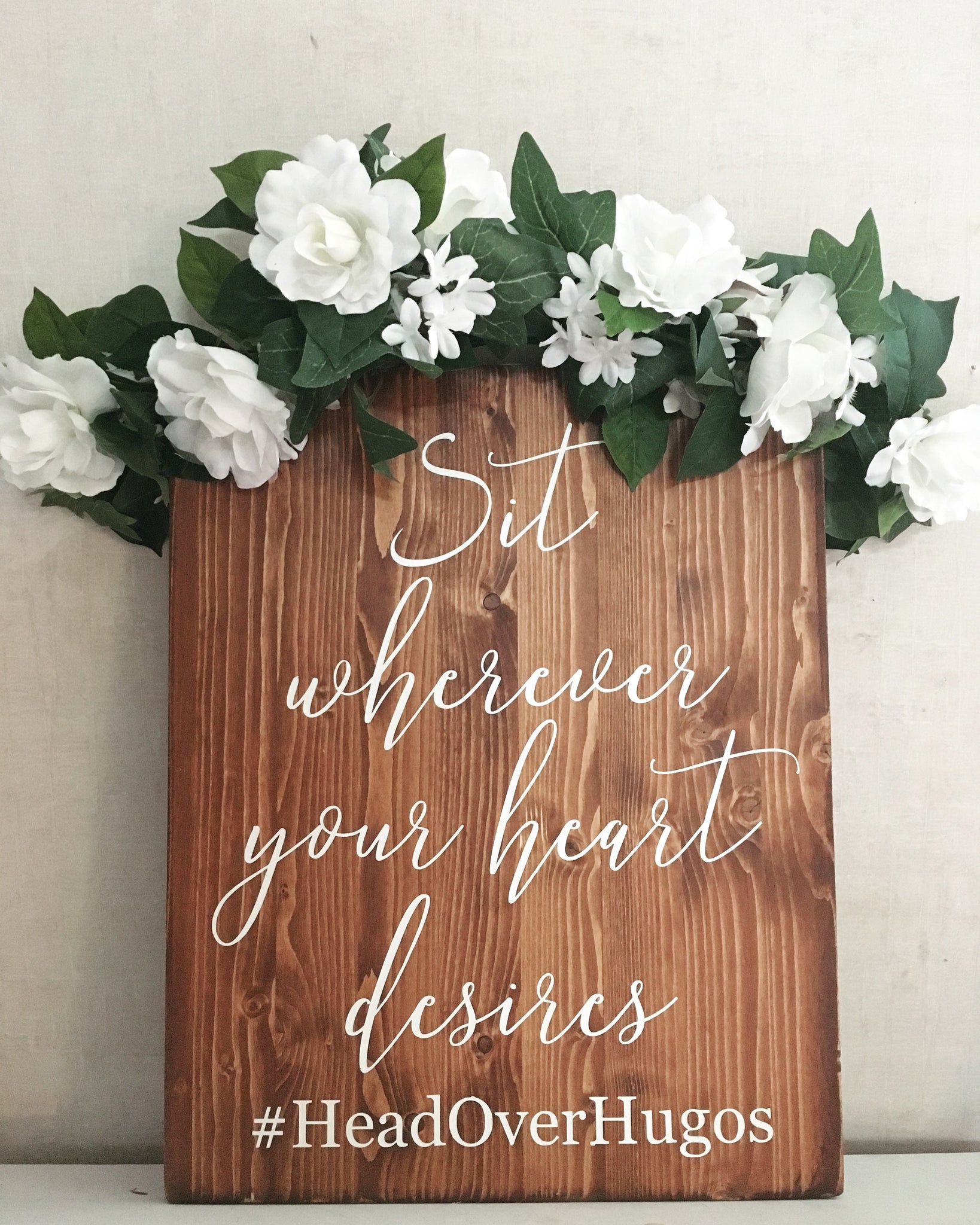 Rustic wedding sign