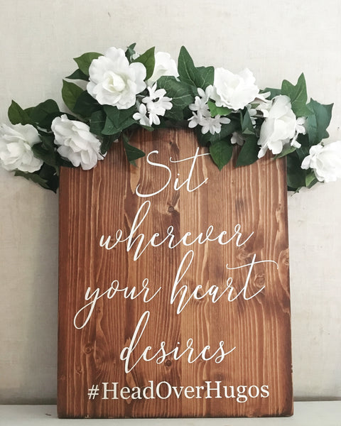 Rustic wedding sign