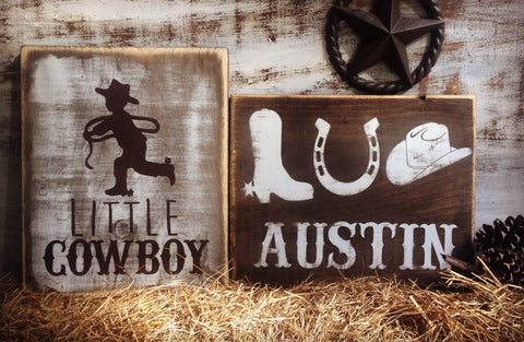 Cowboy wall art, Cowboy wood sign, cowboy nursery decor, cowboy baby bedding,  western nursery, cowboy baby shower