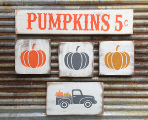 Rustic fall decor, pumpkin decor, thanksgiving sign, truck pumpkin