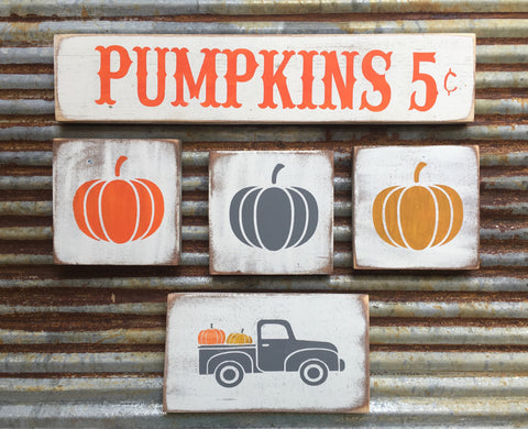 Rustic fall decor, pumpkin decor, thanksgiving sign, truck pumpkin