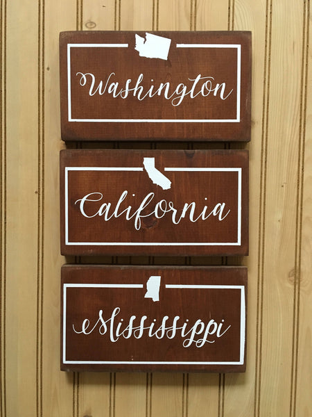 Mississippi wood state sign, home state sign, Mississippi sign