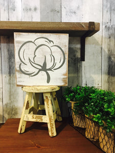 Cotton Wreath Sign, Cotton Ball Wreath, Cotton Ball Wreath Sign