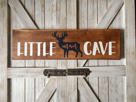 Little man cave, Woodland nursery decor, rustic nursery decor