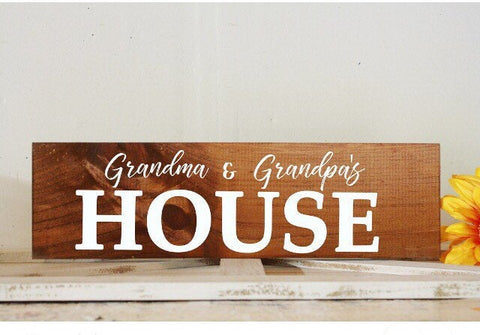 Grandma and Grandpa's house, Grandparent house sign, grsndparents sign, godt for grandparents