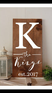 Established Last Name Wood SIgn, Family Name Sign, Last Name Sign, Farmhouse Name Sign, Last Name Wood Sign, Wedding Gift, Anniversary
