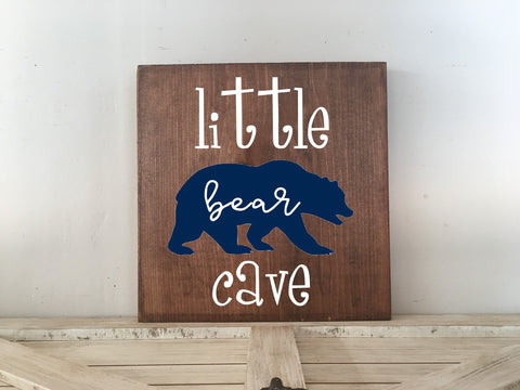 Little man cave, little man cave sign, Woodland nursery decor