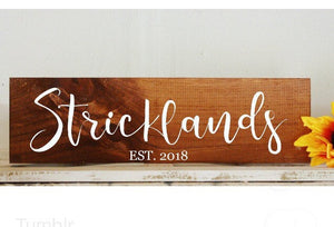 Personalized Last Name Sign | Newlywed Decor | Bedroom Wall Hangings | Farmhouse Decor | Bridal Shower Gifts | Customize | Initial
