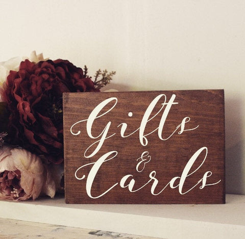 Rustic Wood Wedding Sign / gifts and cards sign/ Rustic Wedding Decor / Country Wedding