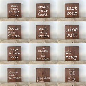 Funny bathroom signs, bathroom wall decor, funny bathroom sign