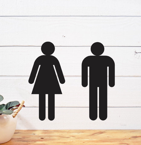 His Her Bathroom sign, his and hers bathroom sign